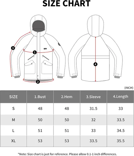 Miniatura 7 de Actleis Chaqueta de snowboard impermeable para hombre, abrigo de nieve de esquí cálido y resistente al viento con capucha