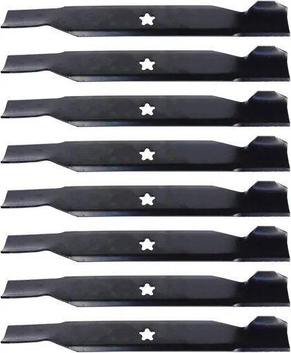 USA Mower Blades (8 cuchillas de elevación alta AYP498BP para AYP Craftsman 127843 134149 127843 138498 532127843 Longitud 21 pulgadas. Ancho 2 1/4
