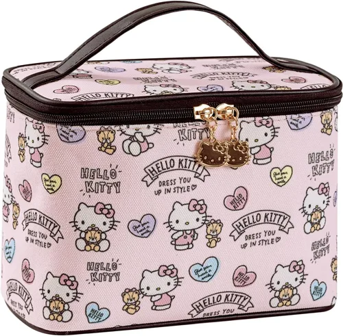 Miniatura 22 de AmBealla Bolsa de maquillaje grande impermeable con soporte para brochas de maquillaje, lindo organizador de maquillaje impreso para mujeres que