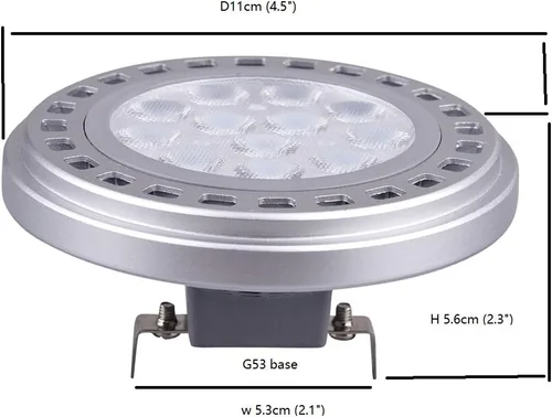 Miniatura 2 de QLEE Bombilla LED AR111 reflector G53 Spot Light 15W 30 ° Beam ángulo de visión blanco cálido 3000 k SMD 15LEDs AC DC 12V Spotlight Track Light