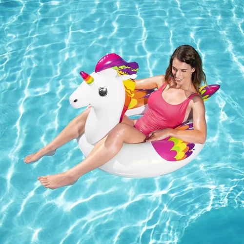Miniatura 2 de Bestway Fantasy Unicorn - Flotador de piscina Anillo de goma inflable, flotadores de piscina para niños y adultos