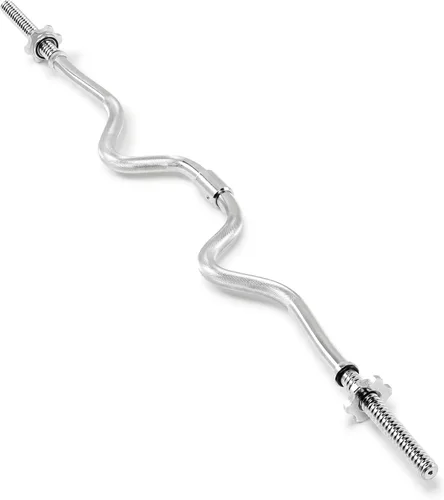 Miniatura 8 de Marcy Barra de rizo estándar de 1 pulgada con collares de bloqueo giratorio, levantamiento de pesas, entrenamiento de fuerza, accesorio de gimnasio