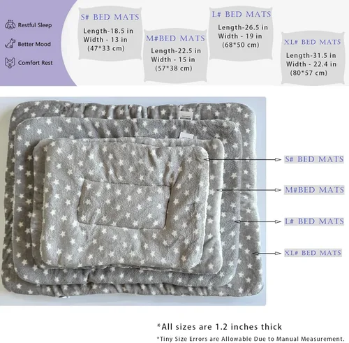 Miniatura 2 de 2 alfombrillas de cama para mascotas. Cama ultra suave para mascotas (perro/gato) con bonitos estampados. Almohadilla reversible de lana de cordero