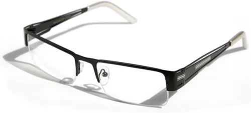 Miniatura 2 de Gafas de lectura rectangulares de metal sin montura para hombre, aspecto sofisticado 1 plata 1 negro