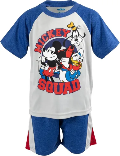 Miniatura 6 de Disney Lion King Toy Story Mickey Mouse Cars - Camiseta sin mangas y pantalones cortos de felpa francesa, conjunto de 3 piezas para niños pequeños