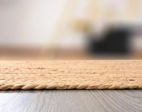 Miniatura 5 de Restoration and Renovation Alfombra de yute tejida a mano, alfombra de fibra natural para decoración del hogar, parte trasera antideslizante