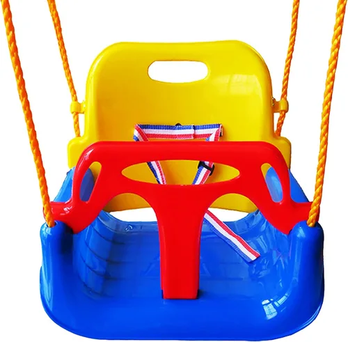 Juego de columpios 3 en 1 para bebés a adolescentes, antivoltaje, cómodo y seguro, desmontable para niños, patio y jardín (color: silla azul + Silla