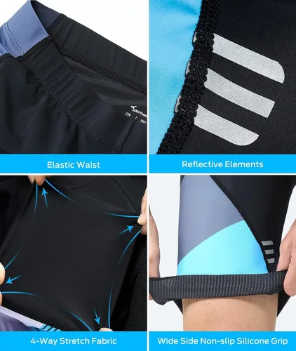 Miniatura 4 de Sportneer Mens Padded Bike Shorts with Pocket Gel Padding Bicycle Cycling Shorts for Mountain Road Biking with 3 Pockets