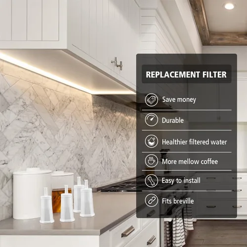 Miniatura 8 de Filtro de agua de repuesto para máquina espresso Breville Barista Touch BES880, Barista Pro BES878, Oracle Touch BES990, Oracle BES980 y caldera