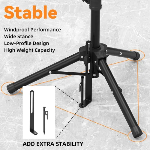 Miniatura 7 de Starlink Mount Gen 3, soporte de trípode Starlink con adaptador de montaje, altura ajustable para Starlink Standard 4/4X/V3, ajuste de ángulo