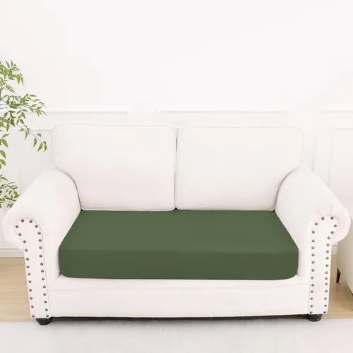 Miniatura 110 de Smiry Fundas de cojín de sofá estampadas, fundas elásticas suaves para sofá, fundas de sofá lavables antideslizantes, protector de muebles para Beige