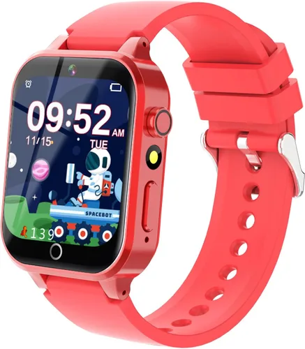 Miniatura 8 de Cosjoype Reloj inteligente para niños con 26 juegos de rompecabezas, pantalla táctil HD, cámara de video, reproductor de música, seguimiento