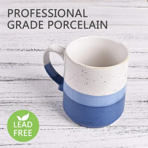 Miniatura 3 de Bosmarlin Taza de café grande de cerámica, taza de té grande para oficina y hogar, 21 onzas, apta para lavavajillas y microondas, 1 unidad