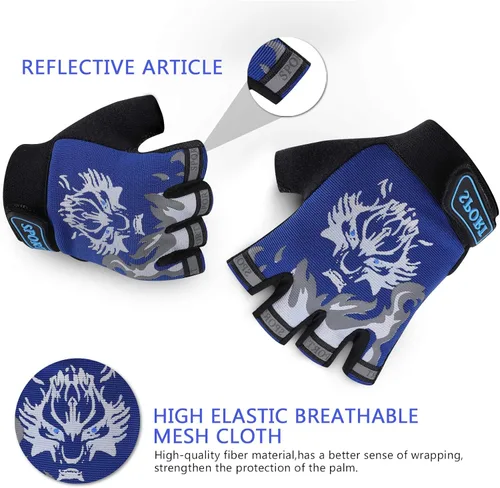 Miniatura 3 de Accmor Kids Fishing Gloves, Kids Sport Gloves, Kids Cycling Gloves, Children Full Finger Gloves for Cycling Camping Fishing Parkour Outdoor Sports
