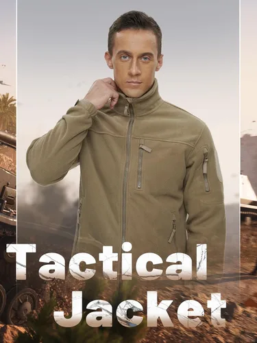 Miniatura 2 de TACVASEN Chaqueta de forro polar para hombre, chaqueta de invierno con cremallera completa, chaqueta táctica ligera, abrigos de senderismo al aire