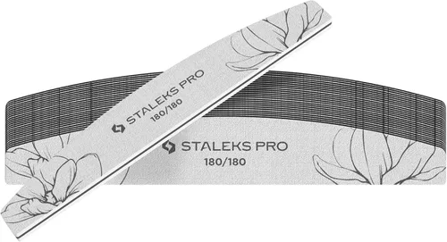 STALEKS PRO Expert 40 Crescent - Lima de uñas mineral (grano 150/180, 25 piezas) – Lima profesional de doble cara para dar forma de uñas