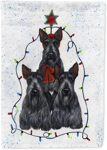 Miniatura 345 de Caroline's Treasures PPP3097CHF - Pijama de Navidad con diseño de bulldog francés para colgar en la pared, poliéster, tamaño de casa, multicolor