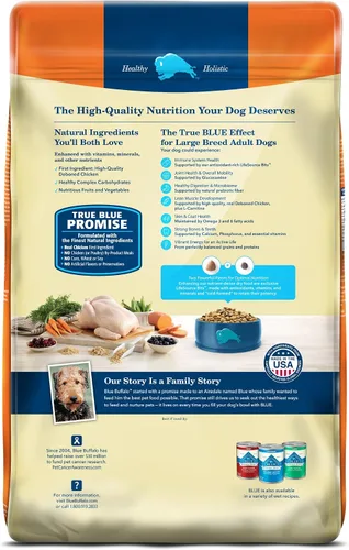 Miniatura 2 de Blue Buffalo Life Protection Formula Large Breed Adult Dry Dog Food, promueve la salud de las articulaciones y los músculos magros, hecho
