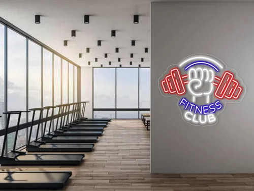 Miniatura 3 de Letrero de neón con barra de luces LED de neón para decoración de gimnasio, gimnasio, sala de entrenamiento, centro de fitness, club deportivo