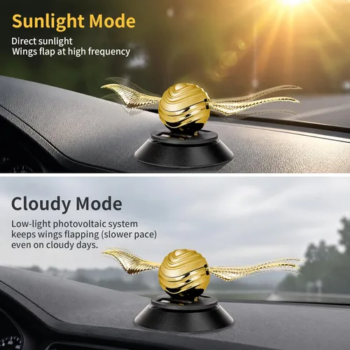 Miniatura 3 de Kwak's Ambientadores solares para automóvil, ambientador solar para automóvil con alas oscilantes para accesorios de decoración de autorrotación