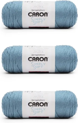 Miniatura 32 de Caron Simply Soft - Hilo verde militar, paquete de 3 unidades de 6.00 oz/6 onzas, 100% acrílico, peinado #4 (mediano), 315 yardas, tejido/ganchillo