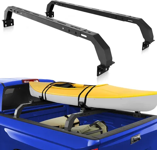 Miniatura 11 de Estante para cama de camioneta de tamaño completo, estante de carga de acero de 22.5 pulgadas con ancho ajustable, carga dinámica de 500LB, se