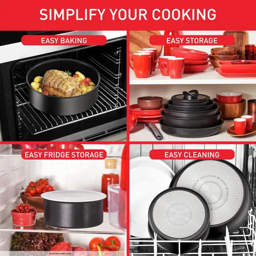 Miniatura 3 de Tefal Ingenio Unlimited ON L3959143 - Juego de sartenes antiadherentes de 3 piezas, 24 y 11.0 in, 1 mango extraíble, fácil limpieza, indicador