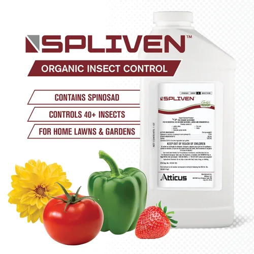 Miniatura 3 de Atticus Spliven Insecticida orgánico (32 onzas) – Concentrado de Spinosad al 0.5% – Insecticida al aire libre para huerto, césped y paisajes