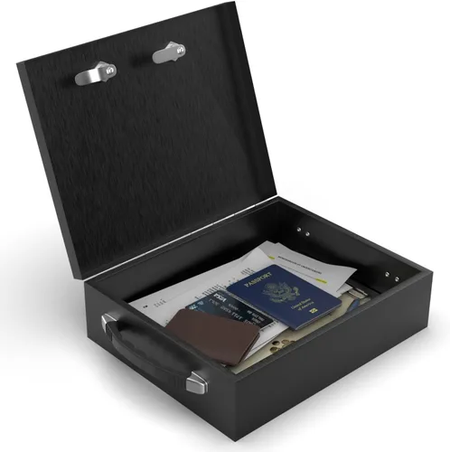 Miniatura 8 de Caja fuerte ignífuga, combinación dual y cofre de seguridad con cerradura de llave