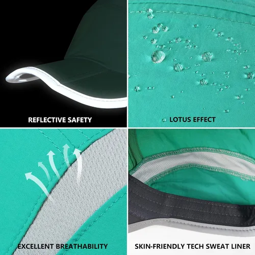 Miniatura 6 de GADIEMKENSD Sombrero reflectante plegable para exteriores, diseño sin estructura, protección solar UPF 50+, sombreros deportivos para mujeres