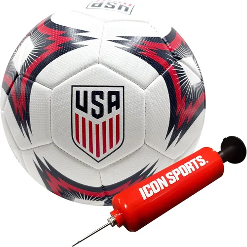 Miniatura 31 de Icon Sports Balón de fútbol oficial de la Federación de Fútbol de USA83BL-Blanco