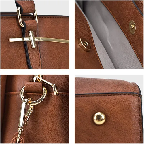 Miniatura 4 de Dasein - Bolsa de mano para mujer con 3 compartimentos