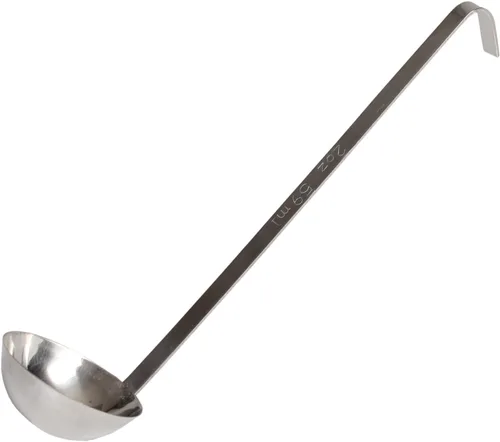 TrueCraftware - Cucharón de 2 onzas con mango largo con gancho de acero inoxidable - Cucharón de cocina Los mejores accesorios de cocina para