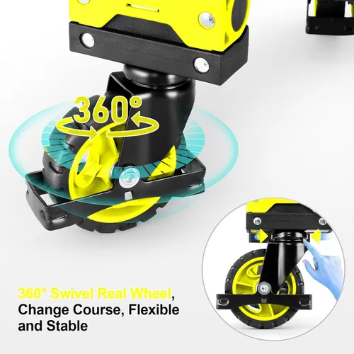 Miniatura 2 de Carretilla de Mano Plegable 2 en 1 Capacidad de Carga de 330 Libras, Carretilla de Mano Plegable con Mango Retráctil y 4 Ruedas de Goma, Carrito