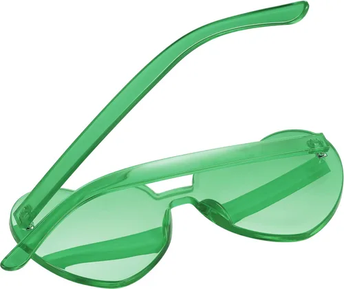 Miniatura 4 de Maxdot - Lentes de sol transparentes sin marco con forma de corazón para fiestas