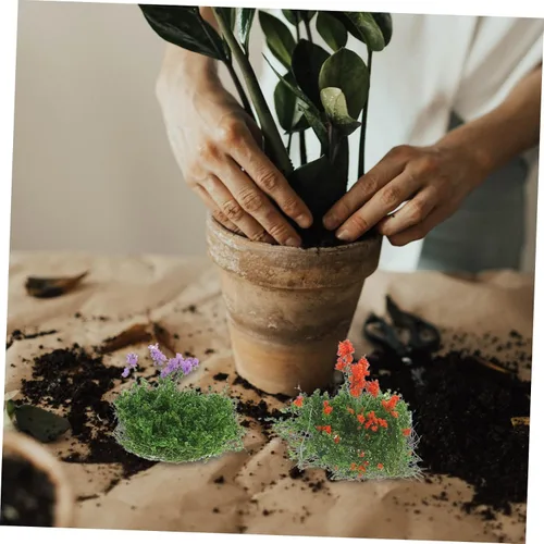 Miniatura 4 de Flores falsas, 1 caja, flores falsas, racimo de flores falsas, racimo de flores, racimo de flores de plástico, simulación de decoración de paisaje