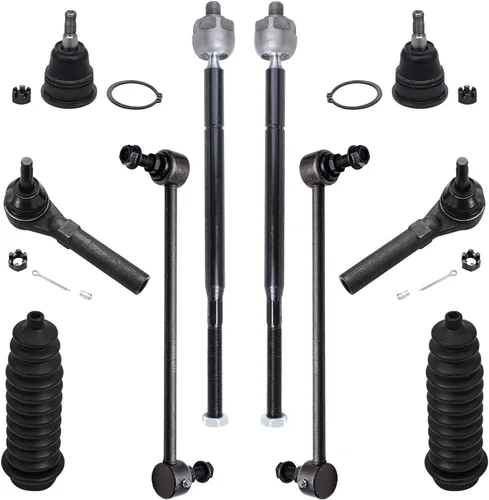 Miniatura 202 de Detroit Axle – Kit de suspensión delantera para Hyundai 2013-2018 Santa Fe 2 enlaces de barra de estabilizador 4 varillas de amarre interiores
