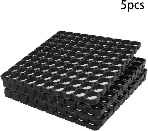 Miniatura 3 de Bettomshin 5 unids 10x10 celda espaciador 18650 batería de litio soporte de plástico soporte para batería DIY paquete 0.728 in agujero diámetro
