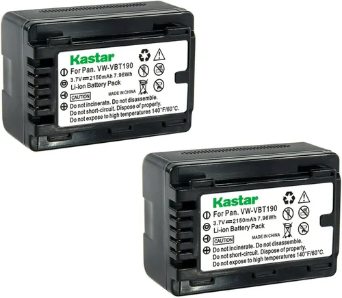Miniatura 5 de Kastar Paquete de 1 batería de repuesto VW-VBT190 para Panasonic HC-V160, HC-V160K, HC-V160GK, HC-V180, HC-V180K, HC-V180GK, HC-V201, HC-V201K