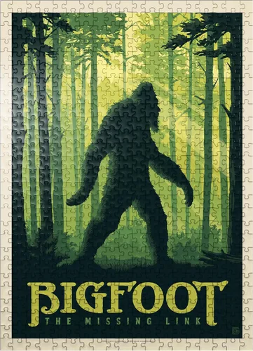 Miniatura 8 de MyPuzzle Bigfoot: The Missing Link, póster vintage, rompecabezas de 100 piezas para adultos