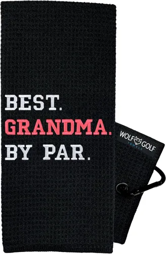 Miniatura 9 de Wolf Golf Towels - Toalla de golf Best Papa by Par - Accesorios de golf para hombre - Regalos de golf para hombres - Toalla de golf divertida