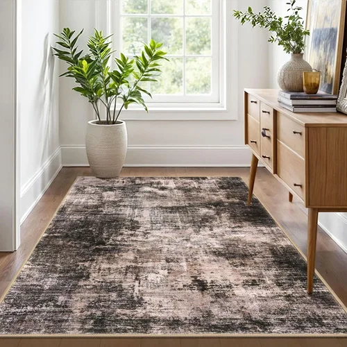 Miniatura 652 de IOHOUZE Alfombra abstracta lavable de 3 x 12 pies para pasillos, antideslizante para cocina, camino de entrada de lana sintética para interiores