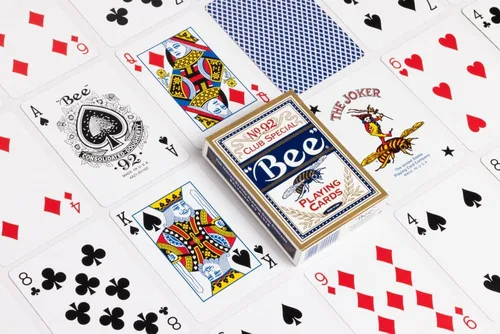 Miniatura 5 de Bee Cartas de póquer premium estándar de oro, paquete de 12, barajas de cartas de calidad de casino de índice estándar