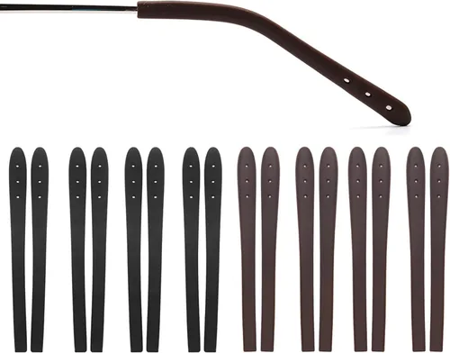 Miniatura 9 de Puntas de extremo de la patilla de las gafas, antideslizantes, de silicona suave, de repuesto, para patillas de metal fino, 8 pares