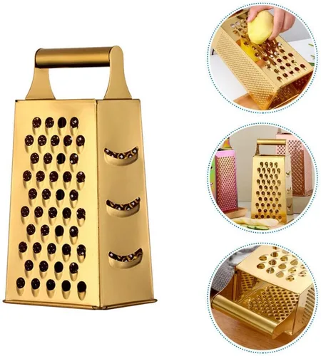 Miniatura 6 de Kichvoe Cocina Esencial Acero Inoxidable Rallador de Vegetales Cortador de Queso Trituradora de Alimentos Rallador de Acero