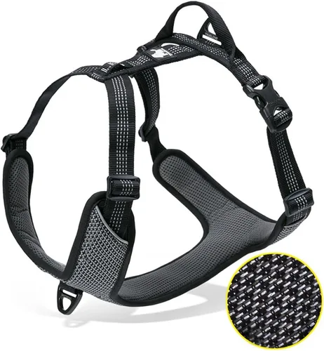 Miniatura 2 de WINHYEPET True Love TLH6071 - Arnés reflectante para perros pequeños, medianos y grandes, chaleco para mascotas, ajuste rápido, ajustable