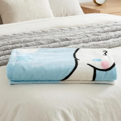 Miniatura 6 de Sanrio Cinnamoroll Bedding - Manta de felpa de 90 x 62 pulgadas, suave y acogedora manta Kawaii para sofá, cama y viajes, regalo coleccionable