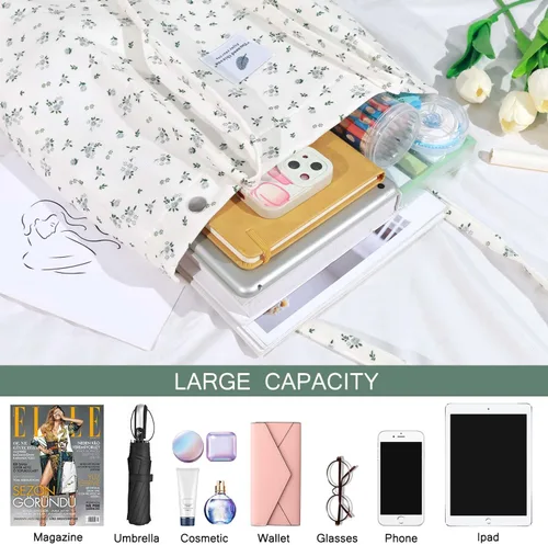 Miniatura 128 de Ayieyill - Bolsa de pana para mujer y niña, con correa de lona para colgar al hombro, bolsa con bolsillo