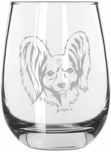 Miniatura 475 de Sakhalin Husky Dog - Copa de vino grabada personalizada de 15.25 onzas sin tallo