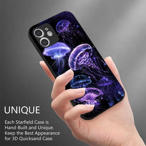 Miniatura 5 de Funda morada para iPhone 13 Pro Max, diseño de medusas marinas para niñas y mujeres, con funda de TPU suave para iPhone 13 Pro Max de 6.7 pulgadas